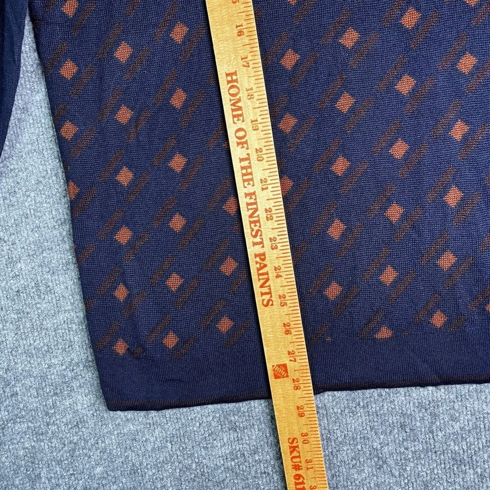 Hart Schaffner Marx Sweater Merino‎ Wool Blend Men's M Geometric Casual Preppy